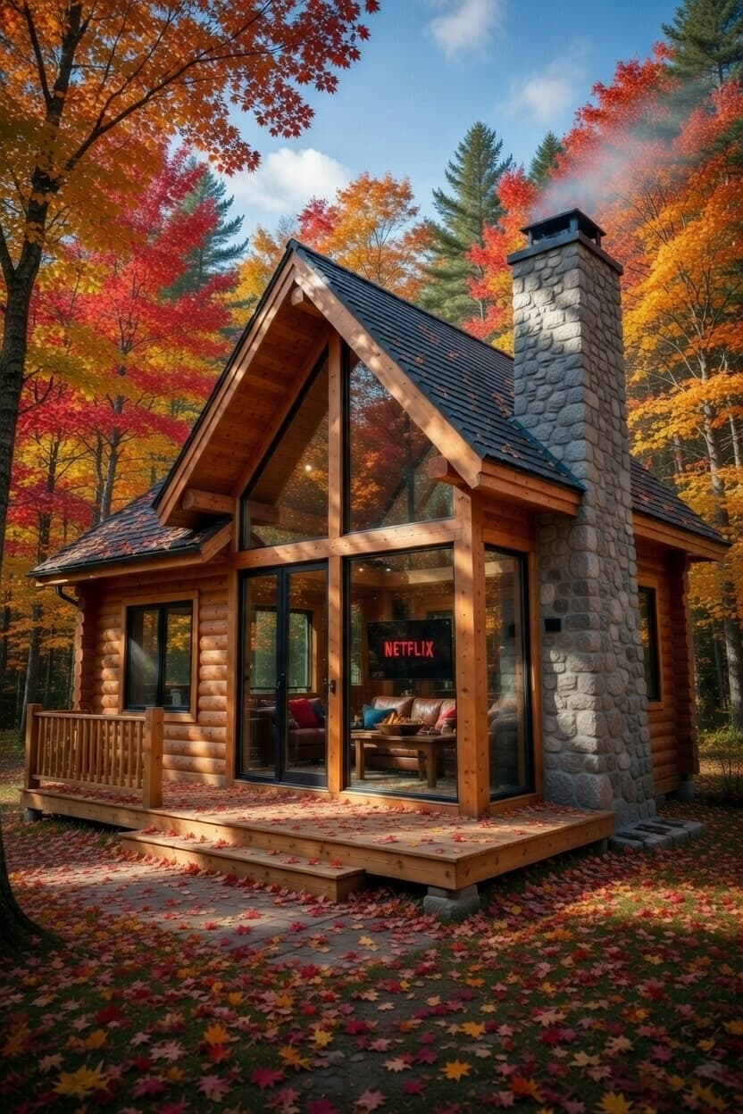 SILVA Cabin toamnă — culorile pădurii